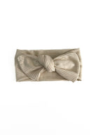 Oat Beige Baby Girl Bow Headwrap La Vie Bien Oat Beige Baby Girl Bow Headwrap
