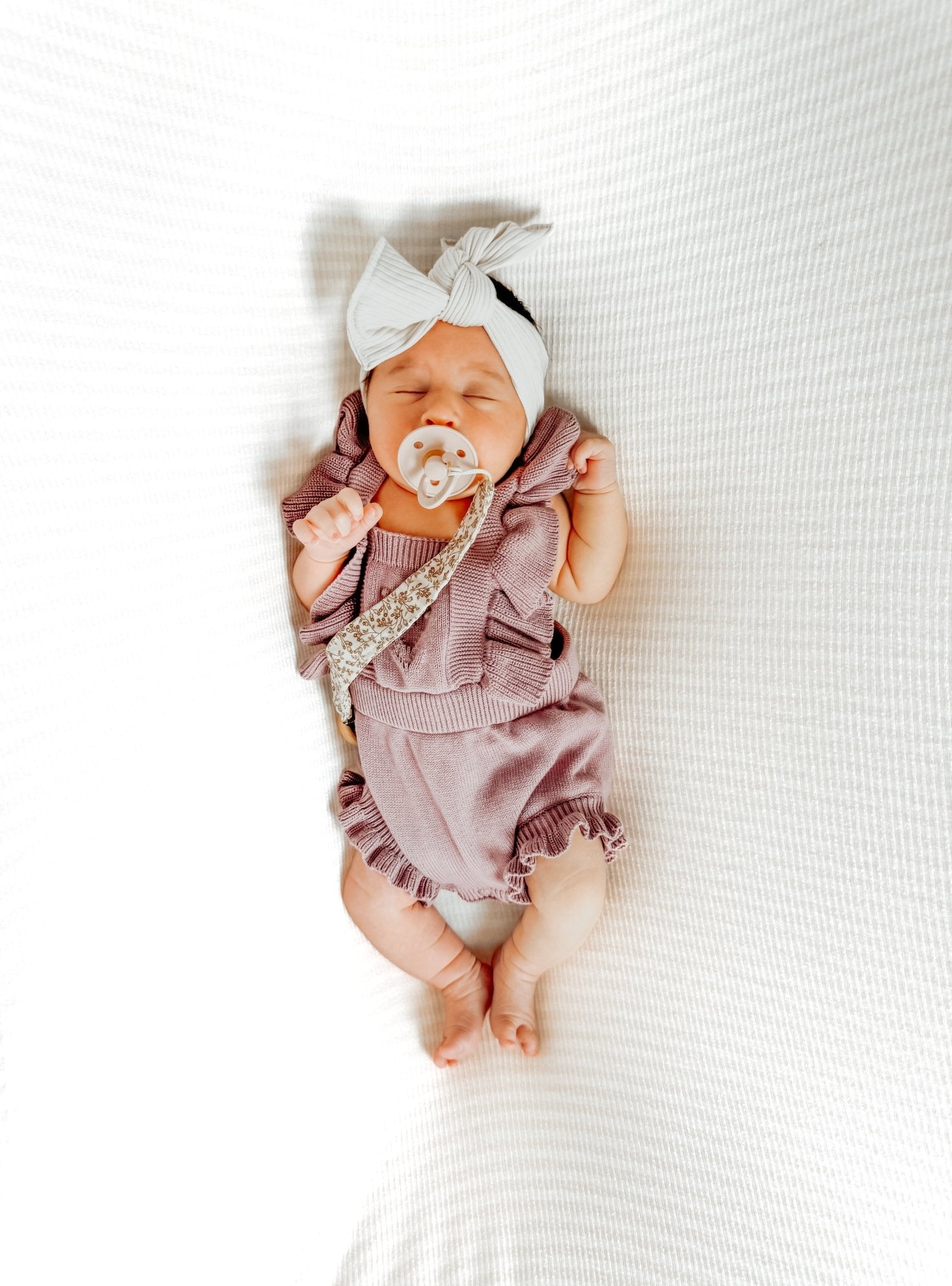 Oat Beige Baby Girl Bow Headwrap La Vie Bien Oat Beige Baby Girl Bow Headwrap