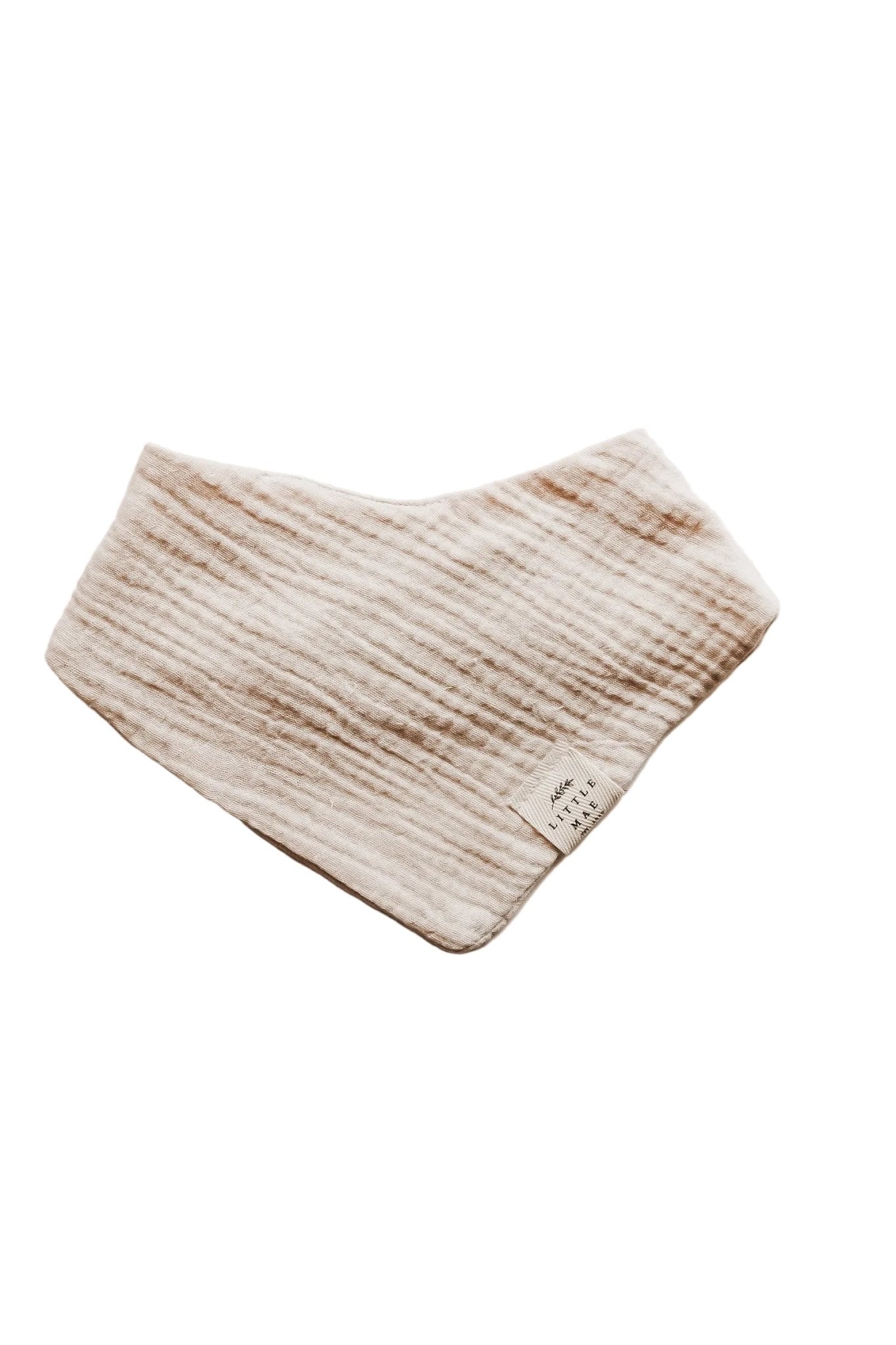 Oat Beige Neutral Baby Bandana Bib Snap Closure La Vie Bien Oat Beige Neutral Baby Bandana Bib Snap Closure