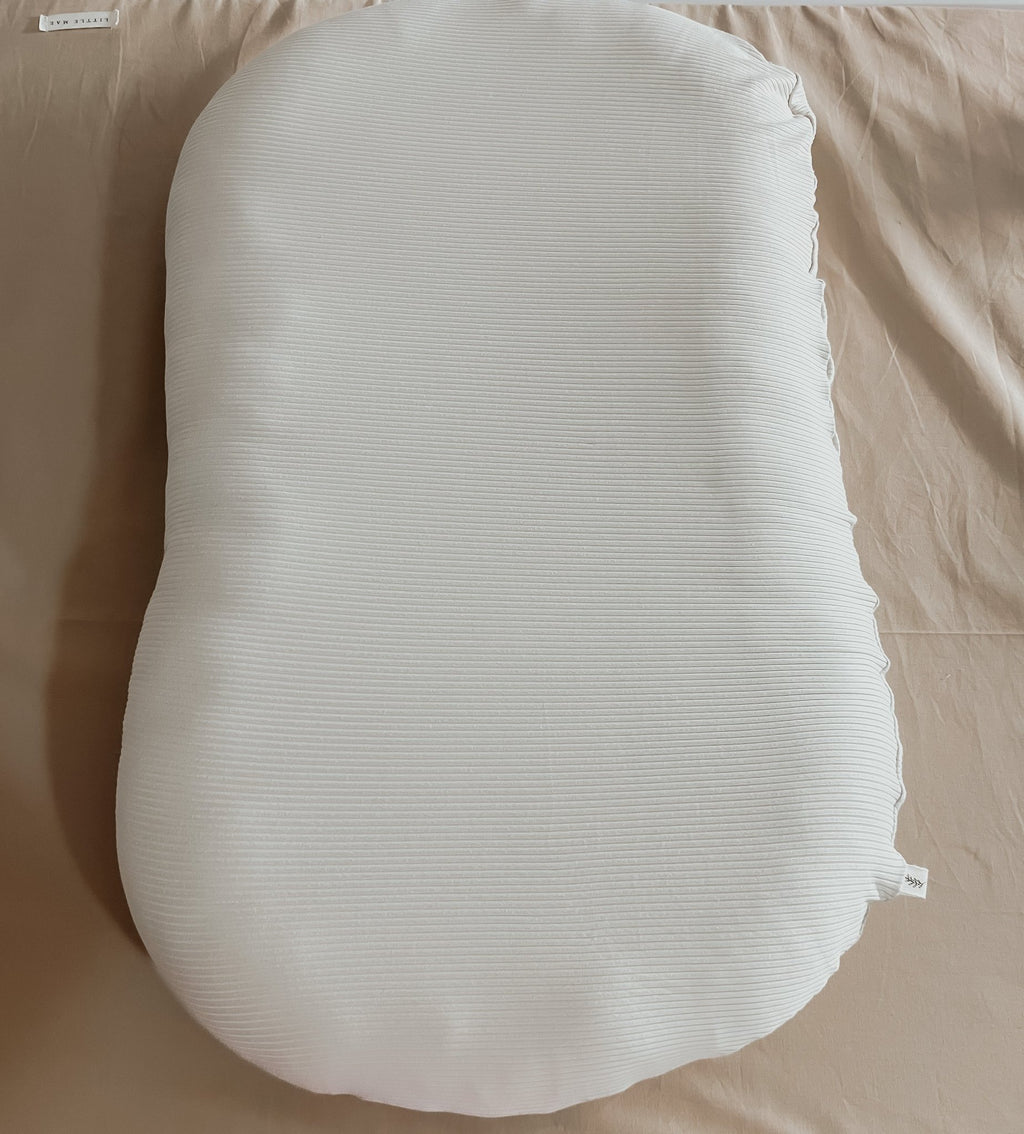 Oat Ribbed Baby Lounger Cover La Vie Bien Oat Ribbed Baby Lounger Cover