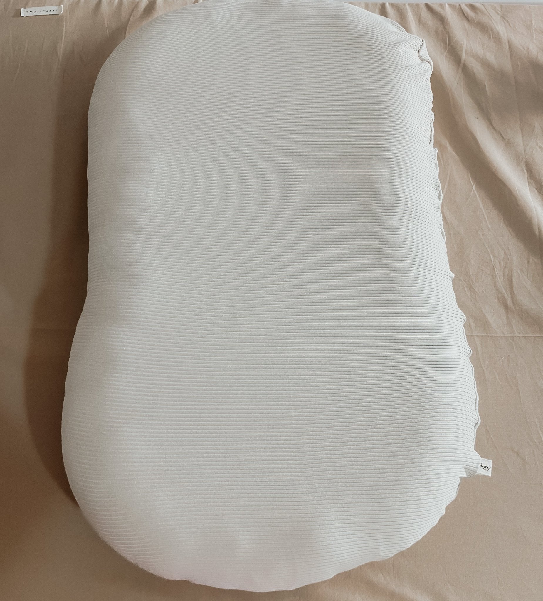 Oat Ribbed Baby Lounger Cover La Vie Bien Oat Ribbed Baby Lounger Cover