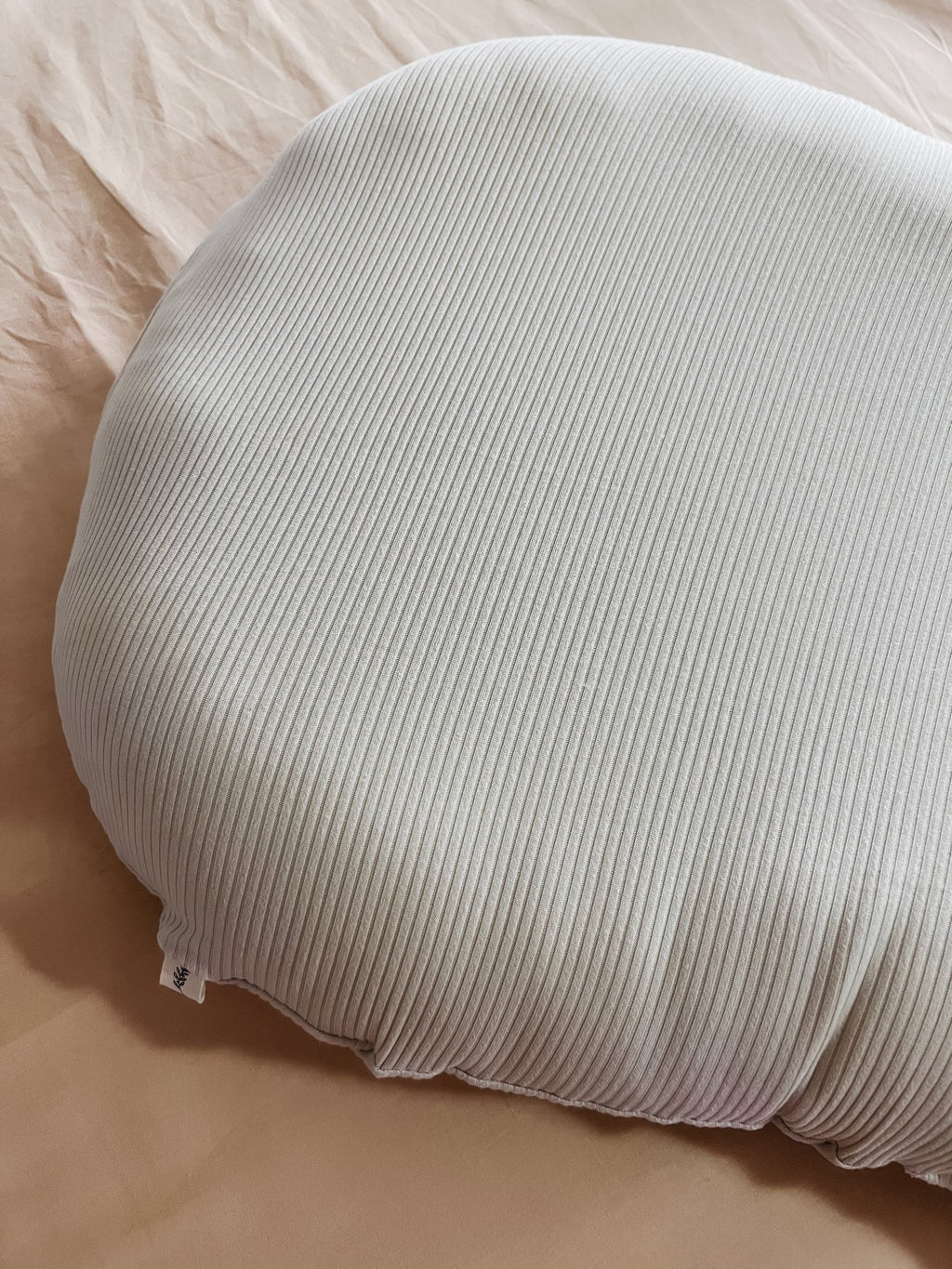 Oat Ribbed Baby Lounger Cover La Vie Bien Oat Ribbed Baby Lounger Cover