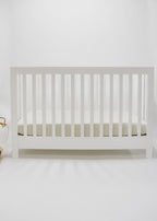 Oat Ribbed Crib Sheet La Vie Bien Oat Ribbed Crib Sheet