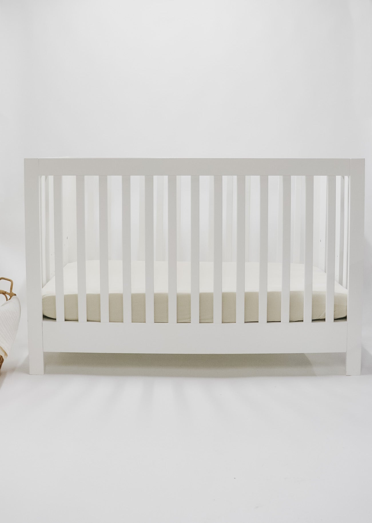 Oat Ribbed Crib Sheet La Vie Bien Oat Ribbed Crib Sheet