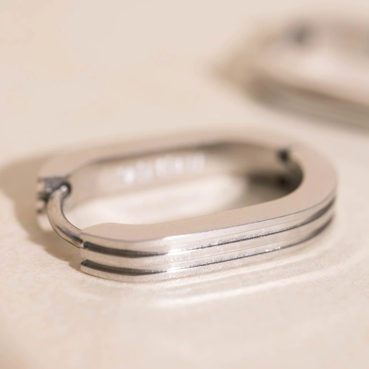 Oblong Line Huggie Hoop Earrings by Oh Clementine