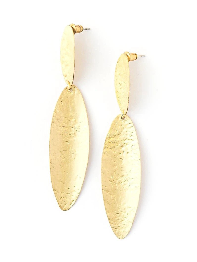 Oblong Pebble Earrings