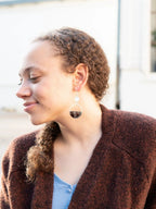 Obsidian Moon Earrings