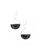 Obsidian Moon Earrings