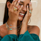 Ocean’s Wisdom Lab Blue Opal Heart Silver Bracelet Bracelets - Womens La Vie Bien Ocean’s Wisdom Lab Blue Opal Heart Silver Bracelet