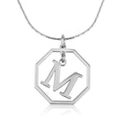 Octagon Initial Necklace