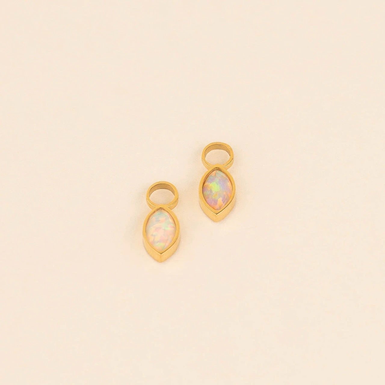 October Birthstone Huggie Hoop Charms by Oh Clementine