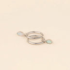 October Birthstone Huggie Hoop Charms by Oh Clementine