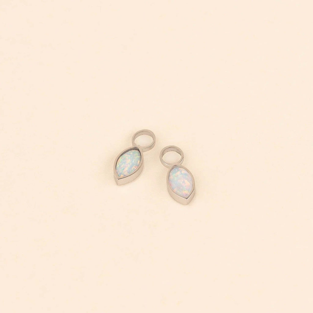 October Birthstone Huggie Hoop Charms by Oh Clementine