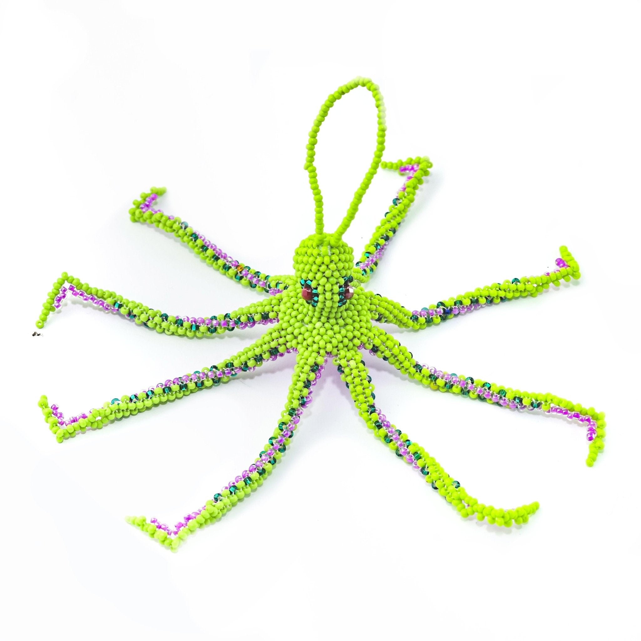 Octopus Seed Bead Ornament - Guatemala Decor La Vie Bien Octopus Seed Bead Ornament - Guatemala