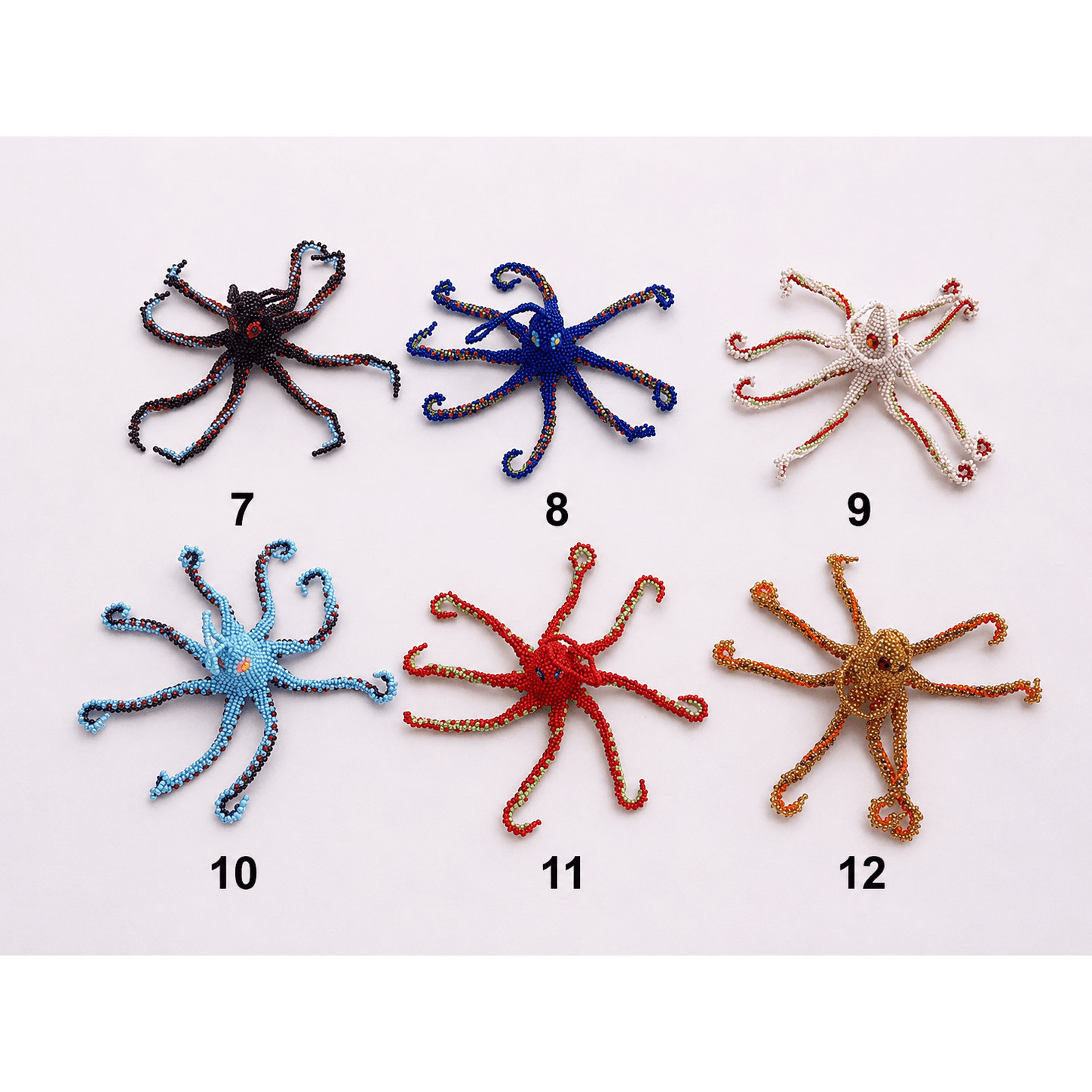 Octopus Seed Bead Ornament - Guatemala Decor La Vie Bien Octopus Seed Bead Ornament - Guatemala