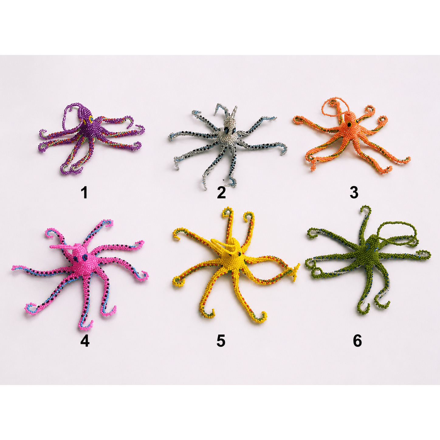 Octopus Seed Bead Ornament - Guatemala Decor La Vie Bien Octopus Seed Bead Ornament - Guatemala