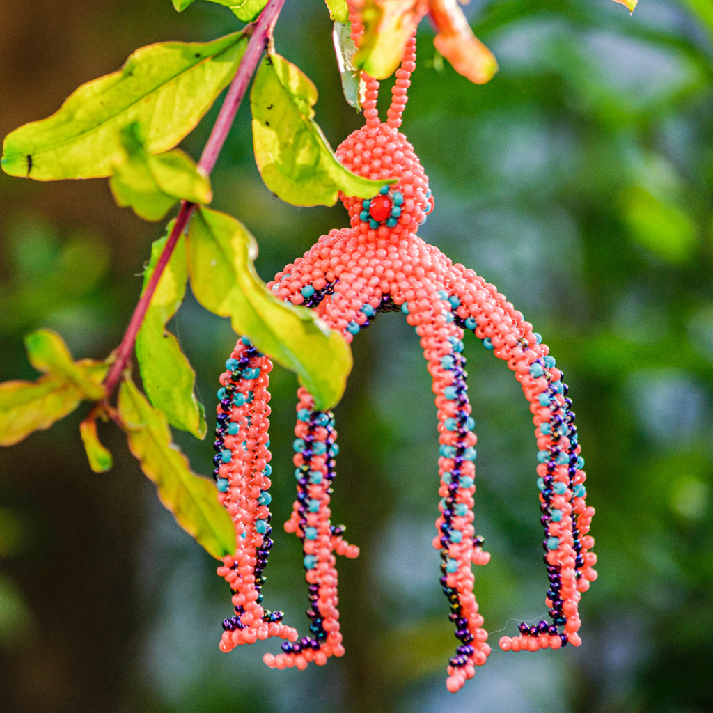 Octopus Seed Bead Ornament - Guatemala Decor La Vie Bien Octopus Seed Bead Ornament - Guatemala