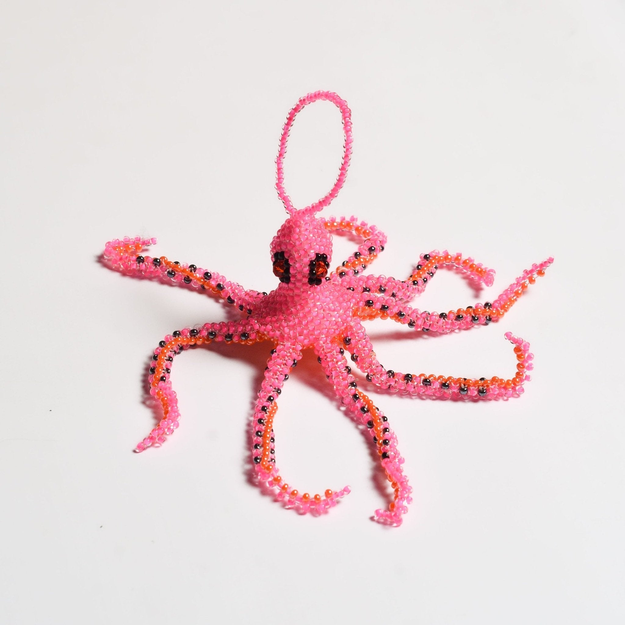 Octopus Seed Bead Ornament - Guatemala Decor La Vie Bien Octopus Seed Bead Ornament - Guatemala