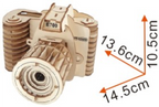 Camera Model Kit - Wooden Laser-Cut 3D Puzzle (57 Pcs)