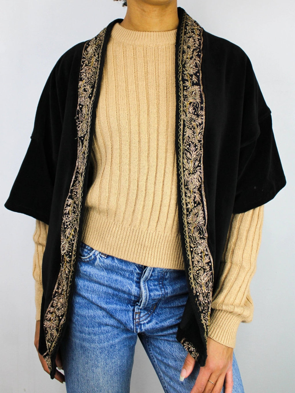 Odessa Short Sleeve Velvet Jacket by Ash & Rose