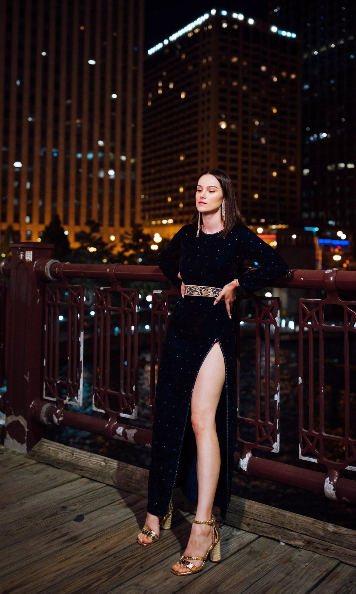 Odette Long Velvet Dress by Raas