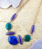 Odyssey Lapis Multi Stone Statement Necklace by Barse Jewelry