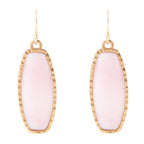 Odyssey Long Pink Opal and Bronze Earrings