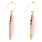 Odyssey Long Pink Opal and Bronze Earrings