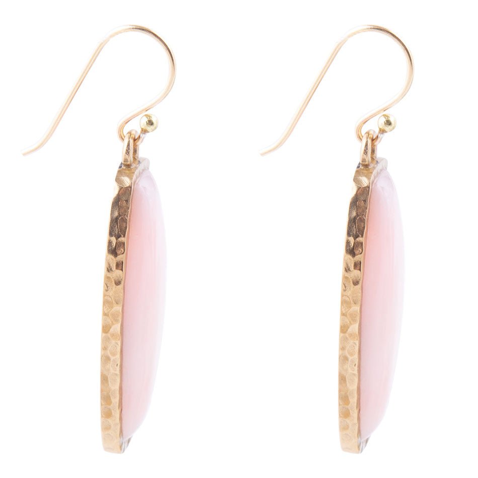 Odyssey Long Pink Opal and Bronze Earrings Earrings La Vie Bien Odyssey Long Pink Opal and Bronze Earrings