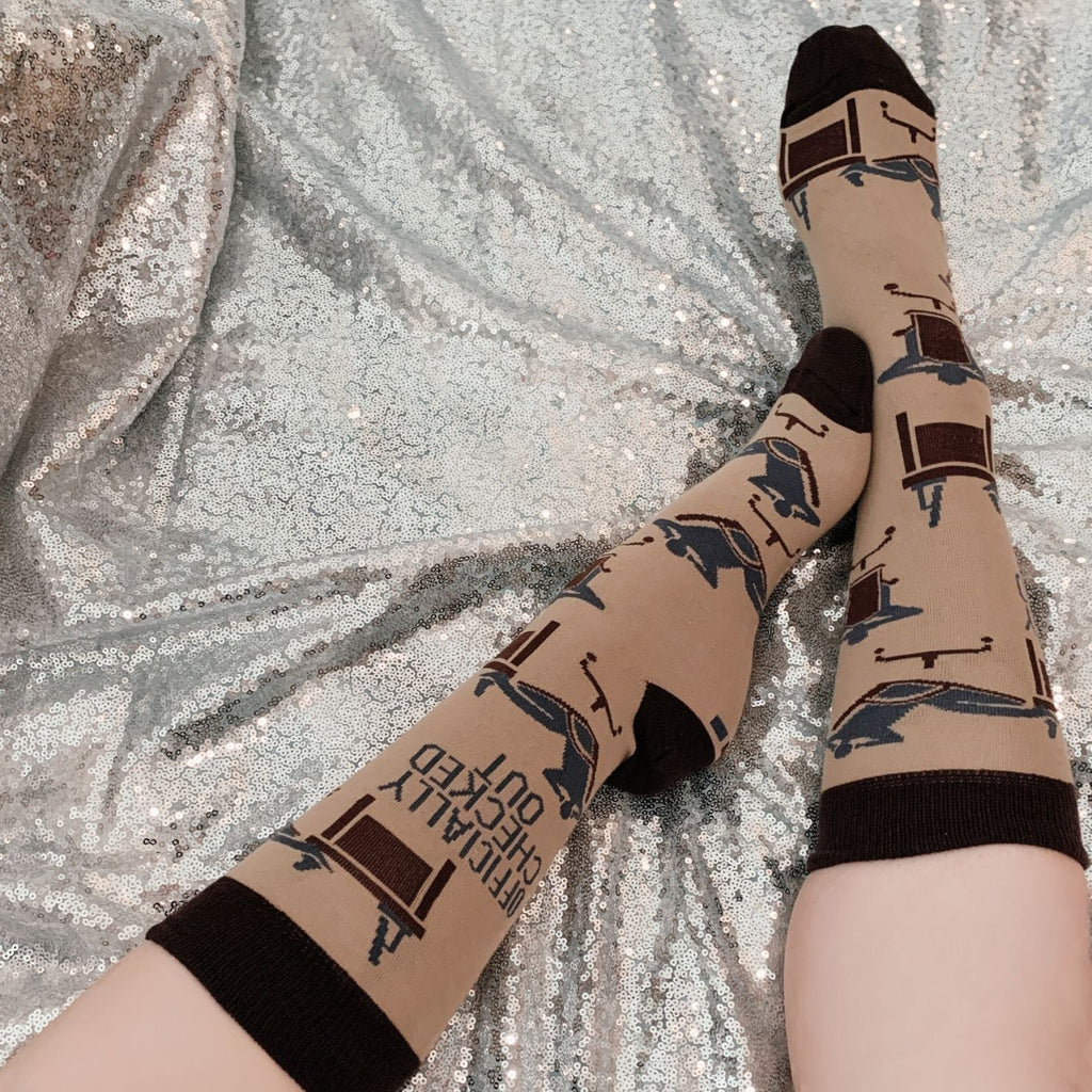 Officially Checked Out Socks | Office Everyday Socks Women's Socks La Vie Bien Officially Checked Out Socks | Office Everyday Socks