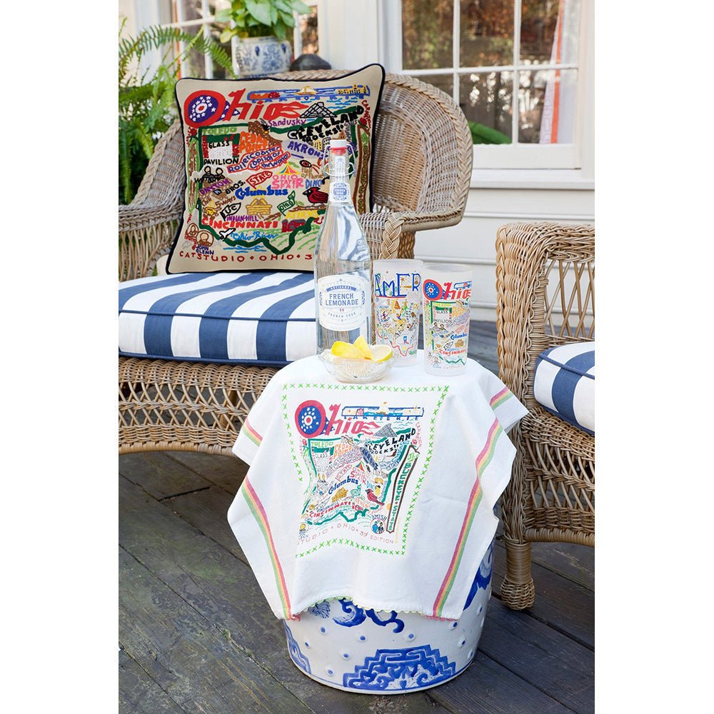 Ohio Hand - Embroidered Pillow Pillows La Vie Bien Ohio Hand - Embroidered Pillow