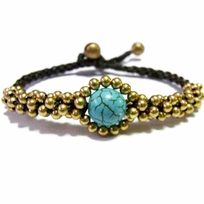 Ojo Brass Adjustable Bracelet - Thailand Jewelry La Vie Bien Ojo Brass Adjustable Bracelet - Thailand