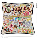 Oklahoma Hand - Embroidered Pillow Pillows La Vie Bien Oklahoma Hand - Embroidered Pillow