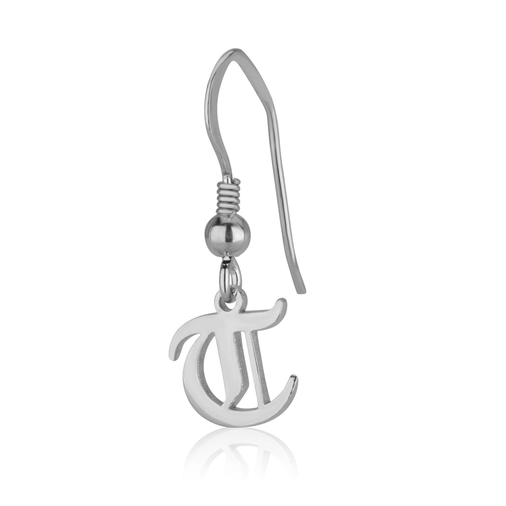 Old English Initial Earrings La Vie Bien Old English Initial Earrings