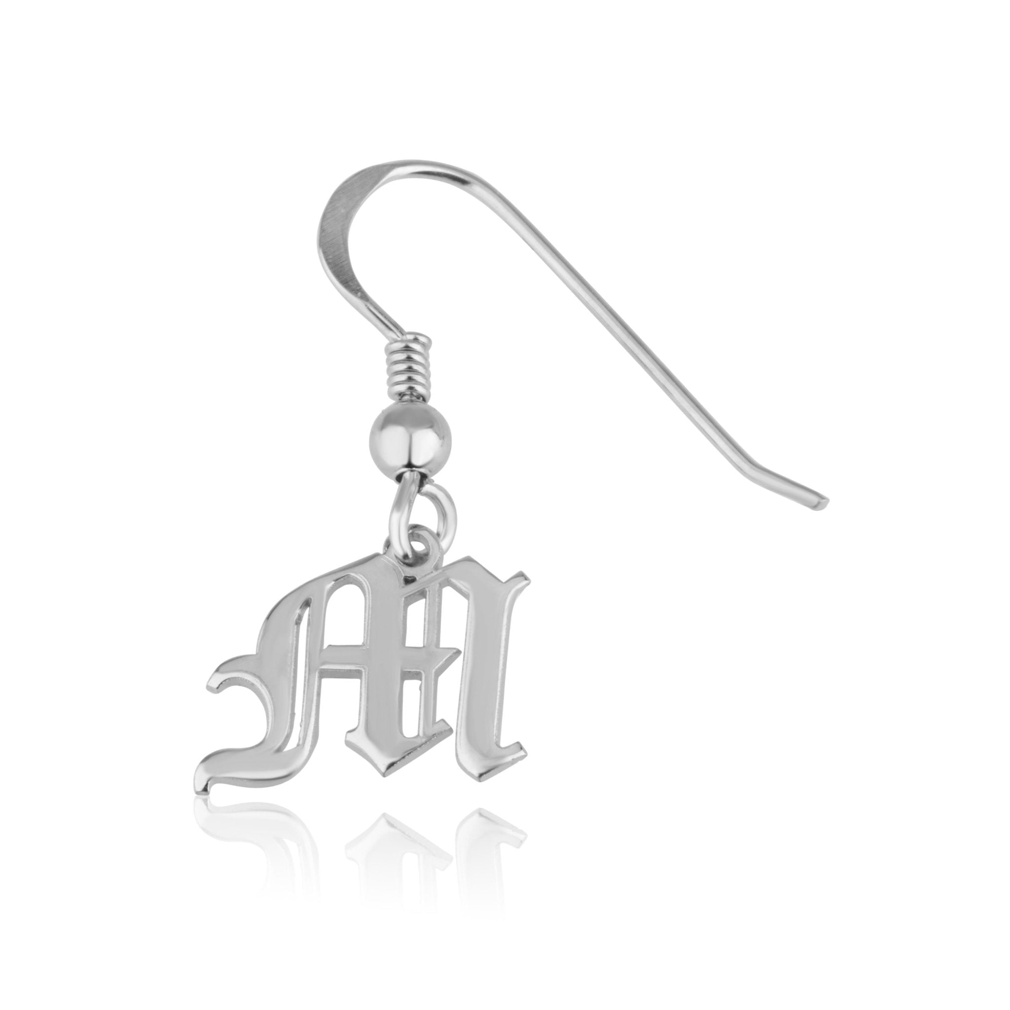 Old English Initial Earrings La Vie Bien Old English Initial Earrings
