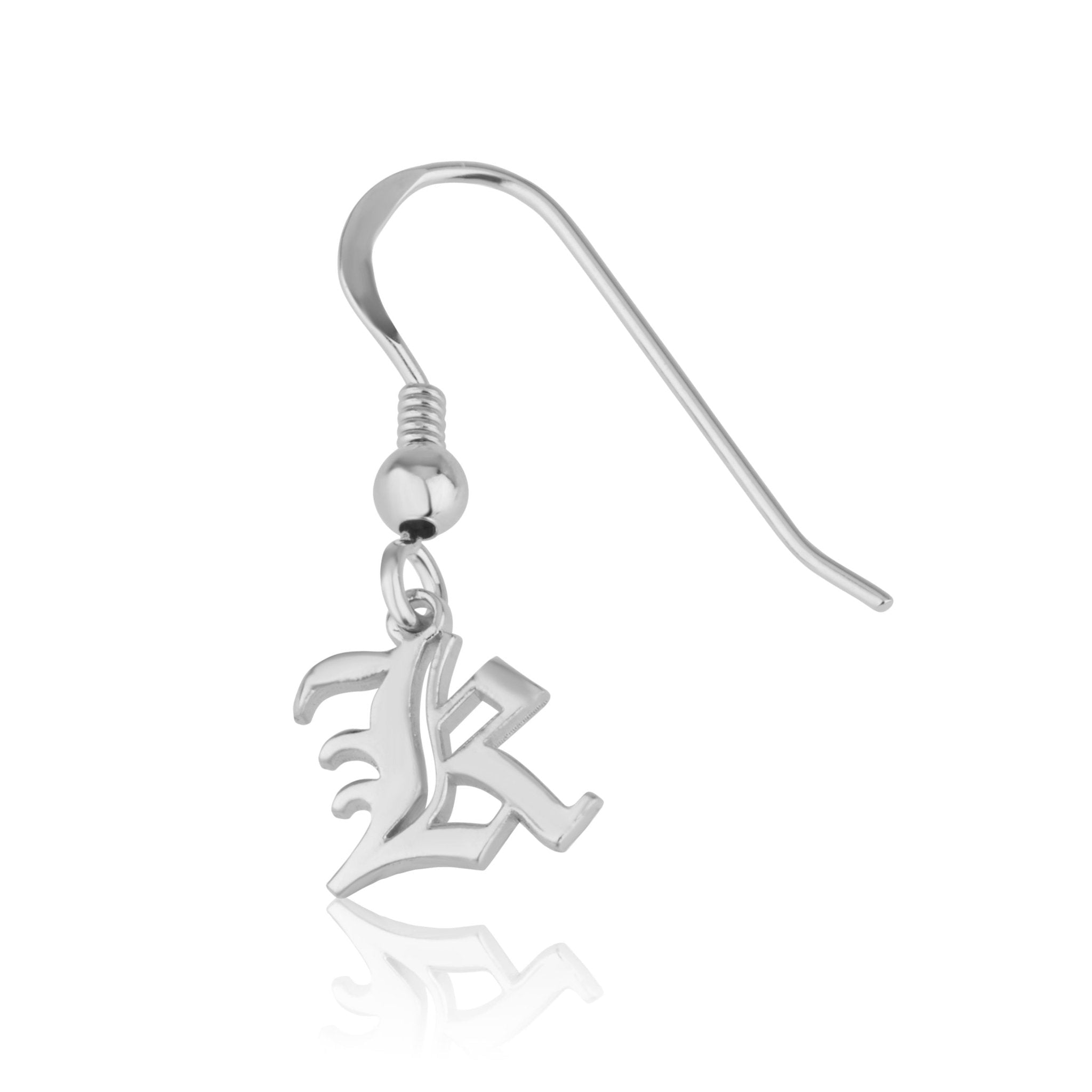 Old English Initial Earrings La Vie Bien Old English Initial Earrings