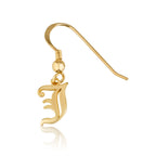 Old English Initial Earrings La Vie Bien Old English Initial Earrings