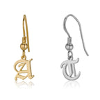 Old English Initial Earrings La Vie Bien Old English Initial Earrings