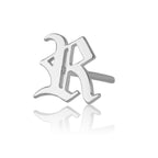 Old English Initial Stud Earrings La Vie Bien Old English Initial Stud Earrings