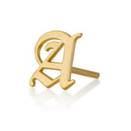 Old English Initial Stud Earrings La Vie Bien Old English Initial Stud Earrings
