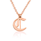 Old English Letter Necklace