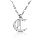 Old English Letter Necklace La Vie Bien Old English Letter Necklace