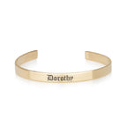 Old English Name Cuff Bracelet La Vie Bien Old English Name Cuff Bracelet