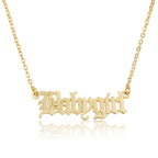 Old English Name Necklace La Vie Bien Old English Name Necklace