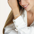 Old English Paperclip Bracelet La Vie Bien Old English Paperclip Bracelet