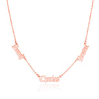 Old English Three Name Necklace