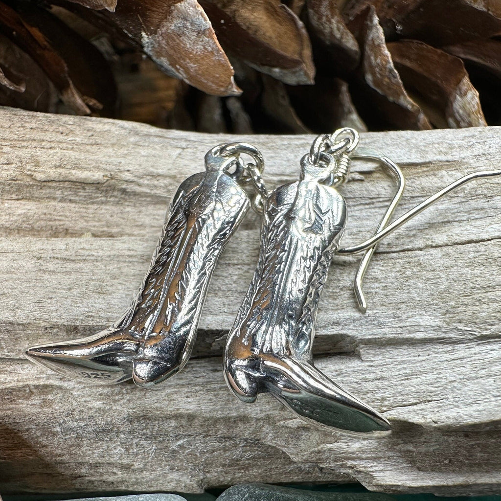 Old Montana Cowboy Boot Earrings Dangle Earrings La Vie Bien Old Montana Cowboy Boot Earrings