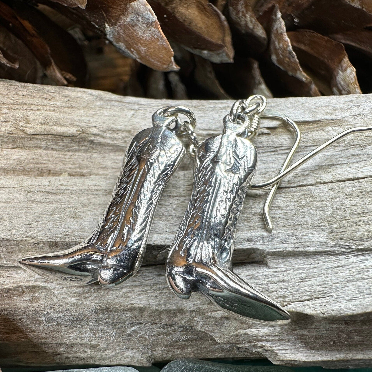 Old Montana Cowboy Boot Earrings Dangle Earrings La Vie Bien Old Montana Cowboy Boot Earrings
