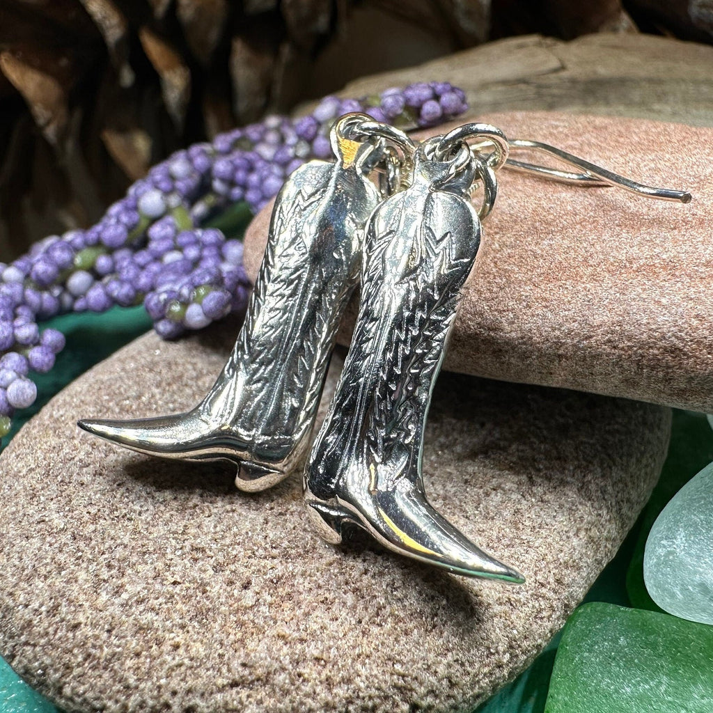 Old Montana Cowboy Boot Earrings Dangle Earrings La Vie Bien Old Montana Cowboy Boot Earrings