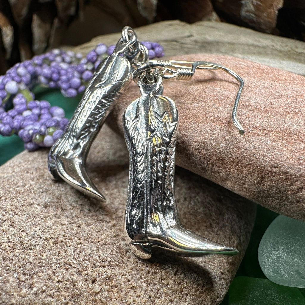 Old Montana Cowboy Boot Earrings Dangle Earrings La Vie Bien Old Montana Cowboy Boot Earrings